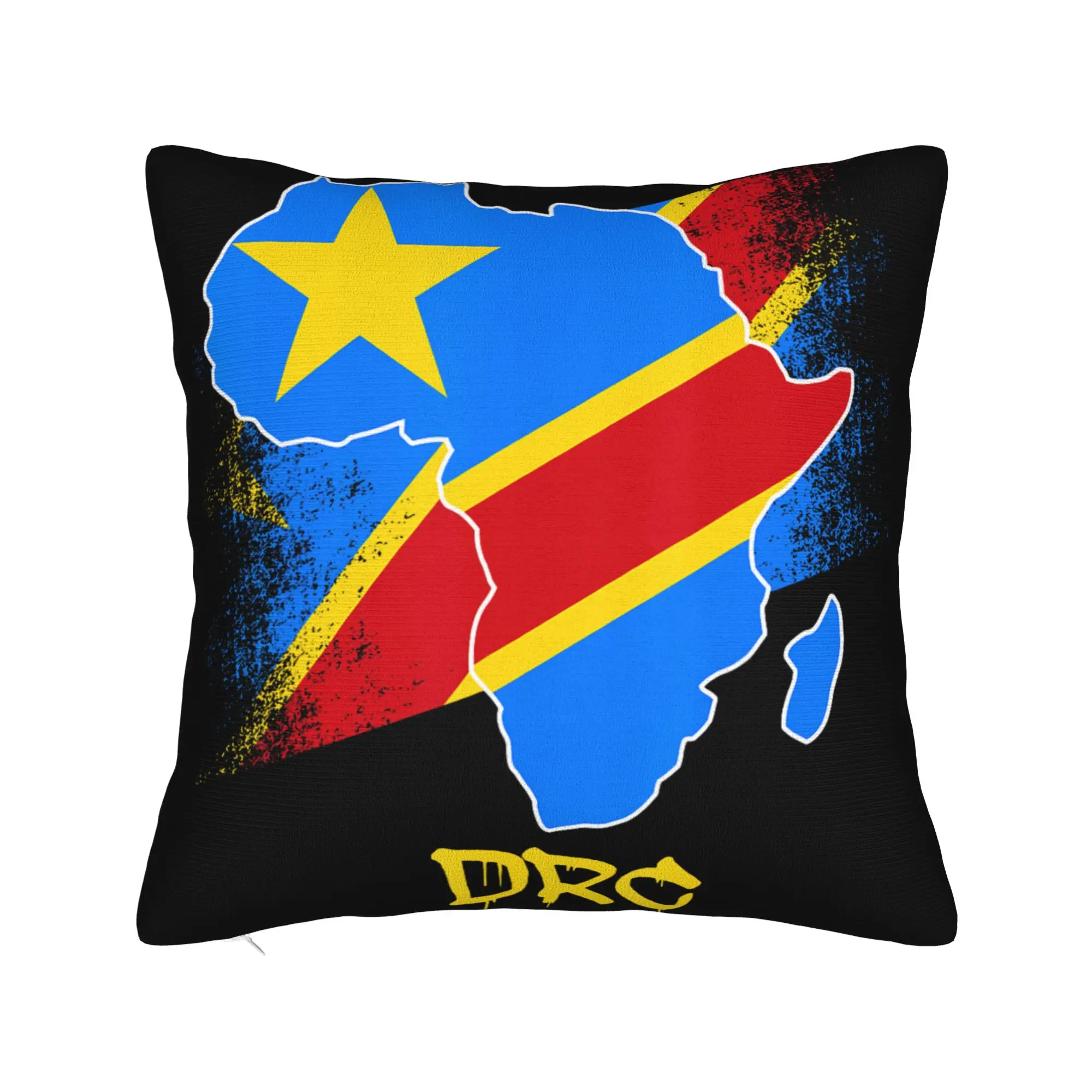 Republic Of Congo Congolese Flag Pillow Cover Stuff Soft Cushion Cover Gift  Pillow Case Cover Home Multi-Size