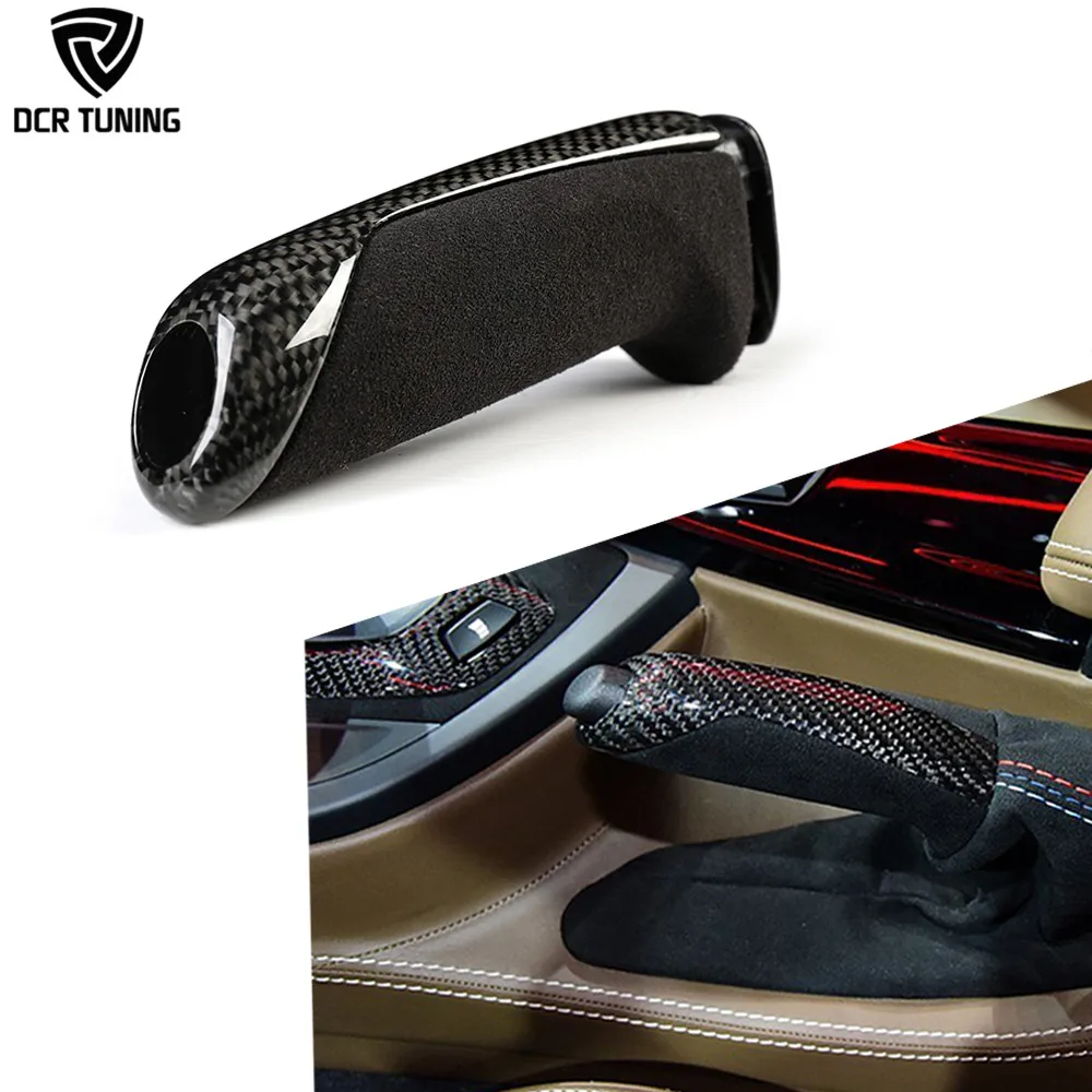 Carbon Fiber Parking Brake Handle for BMW F Series F36 F21 F22 F32 F30 F80 F20 F23 F15 Manual E Brake Trim Alcantara