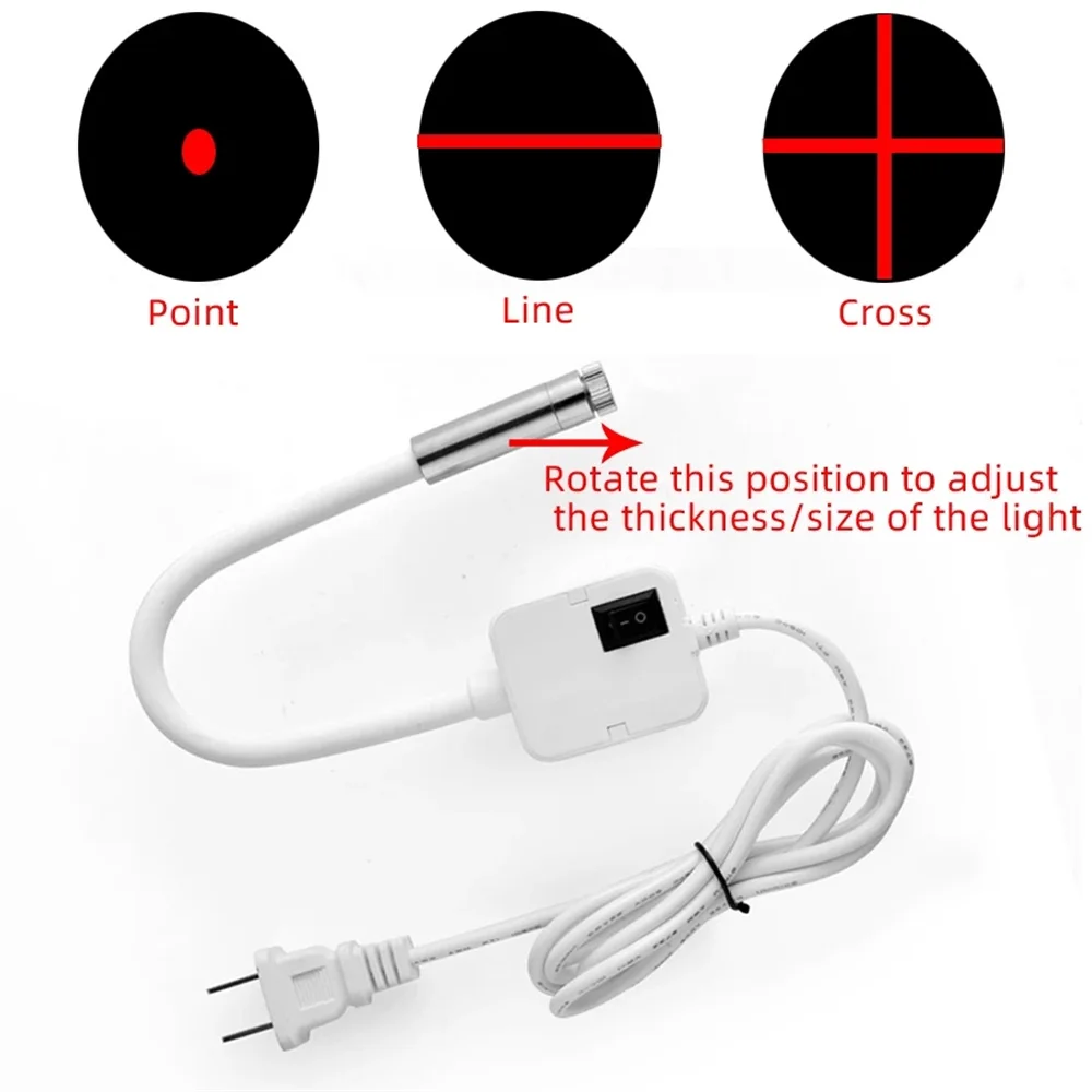 EU/US Plug AC220V Infrared Laser Cutting Working Lamp Position Light Magnet Sewing Machine Accessories Dot/Line/Cross