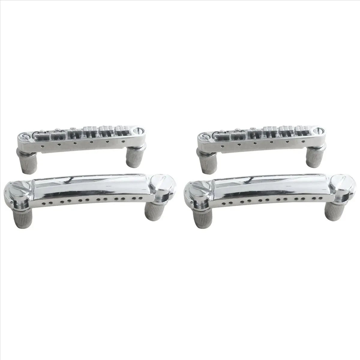 *A91P 2X Electric Guitar Bridge, Standard 12 String Size Guitar Bridge Full Set Bridge Tail Stud Zinc Alloy Guitar Accessories