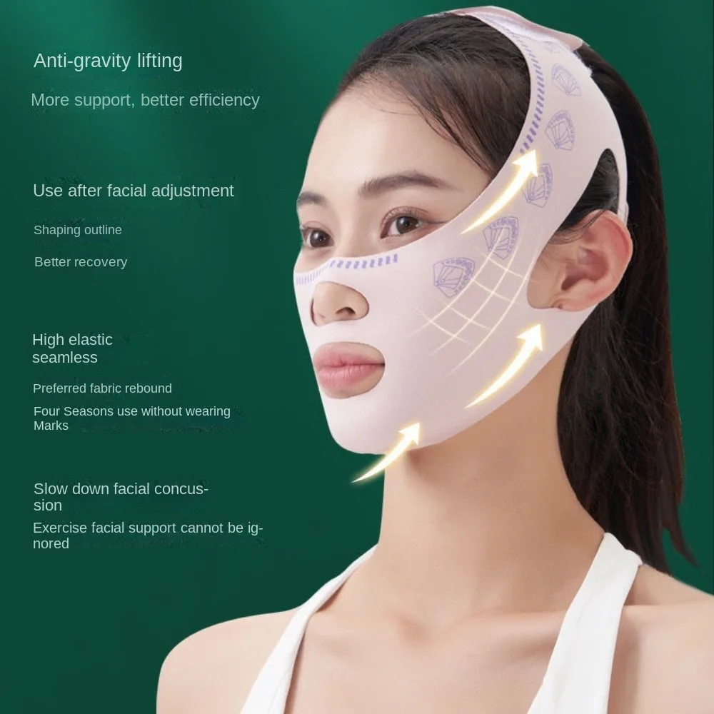 Reduce Double Chin Lift Up Face Strap Belt Mask Elasticity Anti-Wrinkle Lift Oval Mask Reusable Beauty Face Slimming Strap Neck