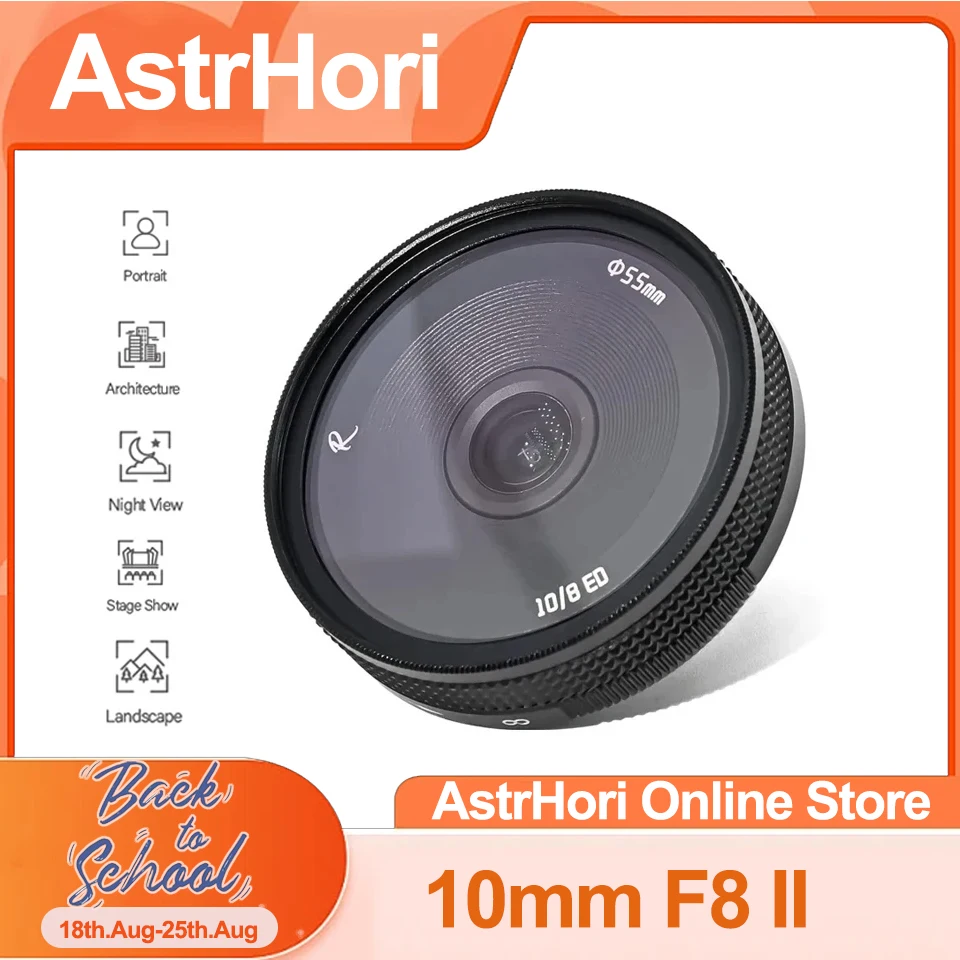 

AstrHori 10mm F8 II APS-C Fisheye Lens for Lanscape compatible with Sony NEX-3R Olympus G5 Fuji X-T1 X-T10