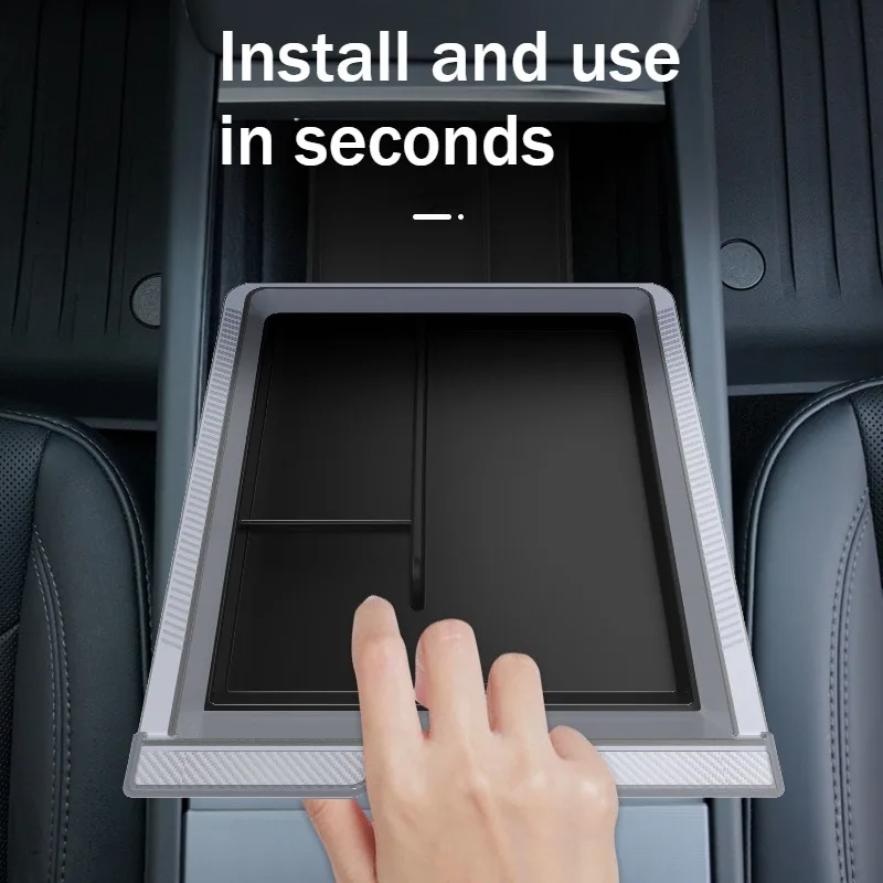 Для Tesla Model 3 Highland Model Y Juniper 2025 ящик для хранения центральной консоли подлокотник силиконовый нижний слой центральной консоли