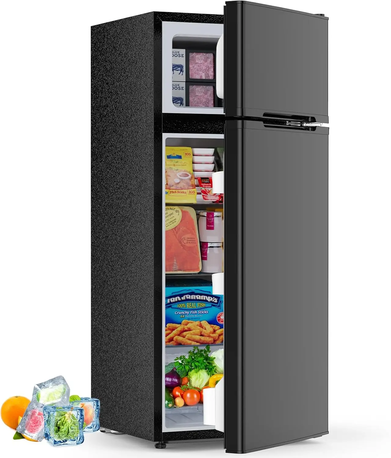 

4.5 Cu.Ft Mini Fridge with Freezer, 2 Door Compact Refrigerator, Small Fridge with Adjustable Thermostat Energy Ultra Quiet