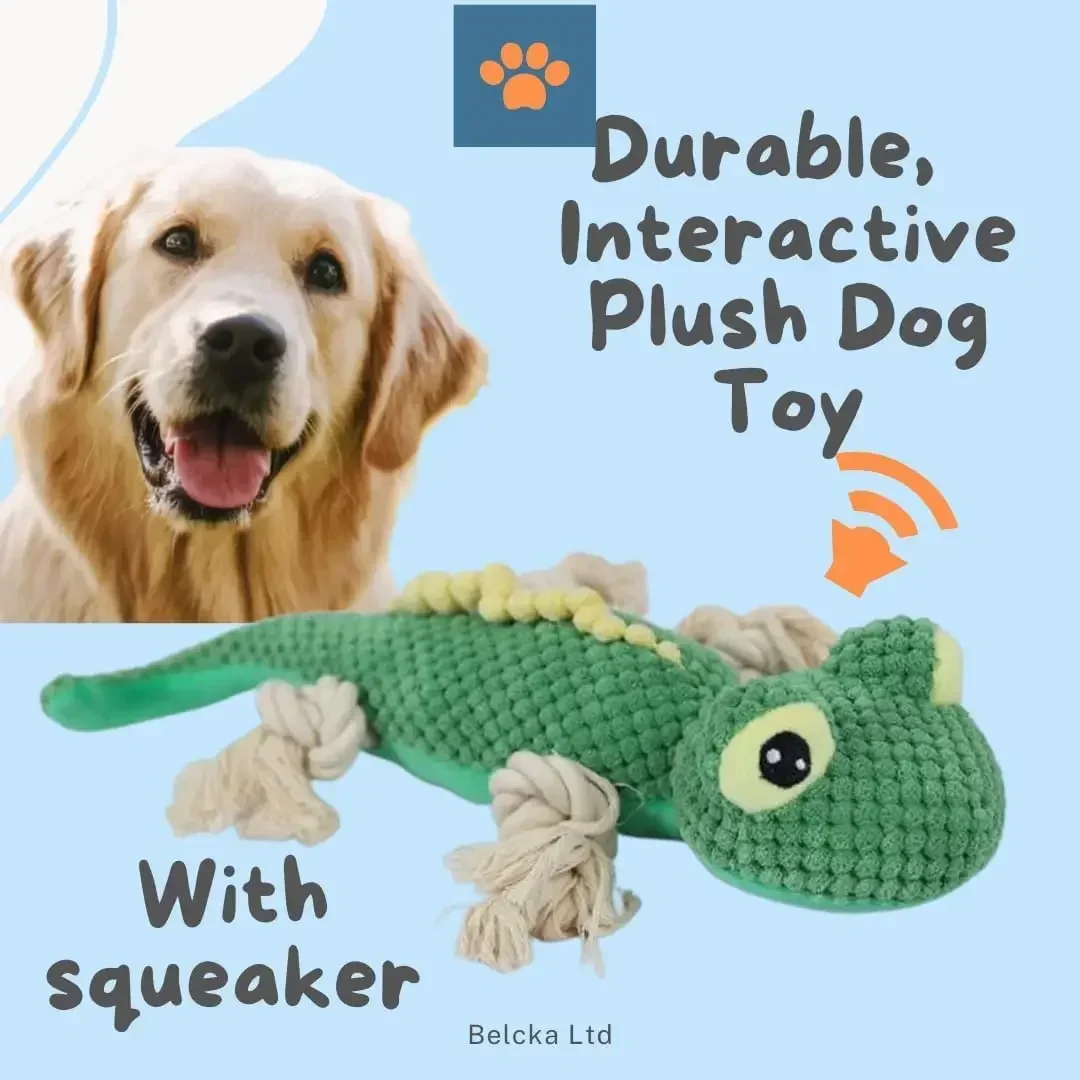 Pet Dog Lizard Shape Sounding Toys Pet Toy Outdoor Interactive Training Plush Toy for Puppy Squeaker Chew Dog Toys Pet Supplies