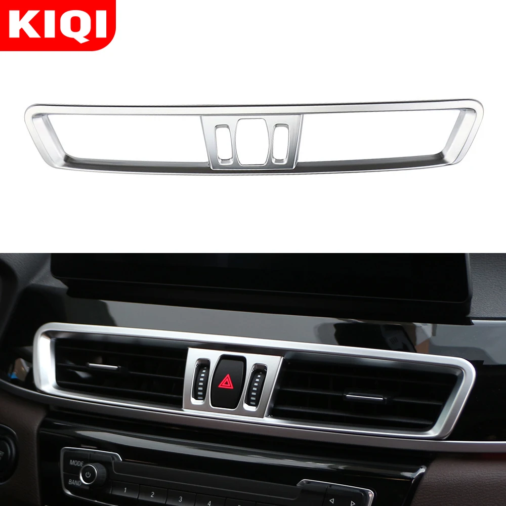 Accessories for BMW X1 F48 2016 - 2021 Car Center Console Air Conditioner Outlet Decoration Cover Vent Trim Frame Sticker