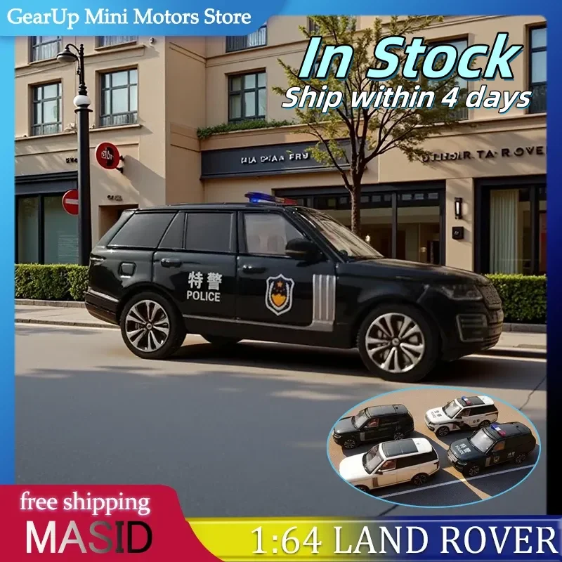 

MASID 1:64 Land Rover Range, литая под давлением модель автомобиля для полиции и общественной безопасности, коллекционная игрушка из сплава премиум-класса для любителей автомобилей