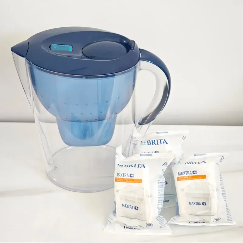 

Фильтр-кувшин BRITA Marella Ocean Series 3.5 л для дома с 3-мя фильтрами: щелочной и с активированным углем для очистки воды