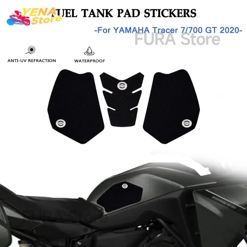 Applicable to Yamaha Tracer 700 GT 2020 Fishbone Anti-slip Protection Side Decal Motorcycle Fuel Tank Sticker