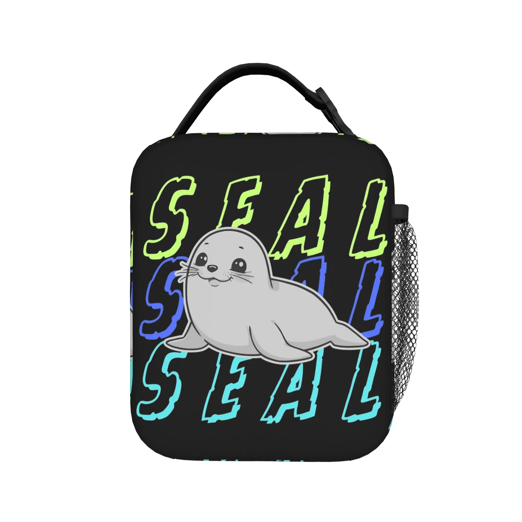 Little Neil the Seal Thermal Insulated Lunch Bag for Picnic  Reusable Food Bag Container Cooler Thermal Lunch Box