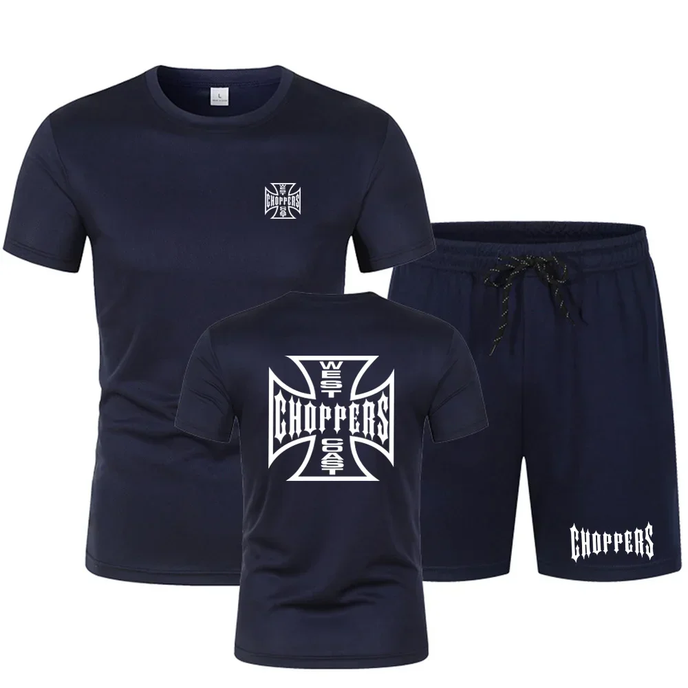 Furious 7 แฟชั่นผู้ชาย Paul Walker Fast Furious รอบคอเสื้อยืดกางเกงขาสั้น 2-in-1 ชุดแขนสั้นกางเกงขาสั้น Quick Drying