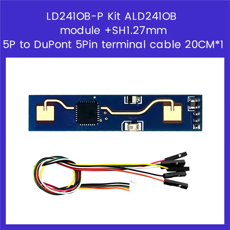 2X LD2410B 24Ghz الرادار وحدة استشعار الوجود البشري الذكية مع BT + كابل 5 فولت LD2420 ملليمتر موجة مفتاح حركة الاستشعار-Y47A