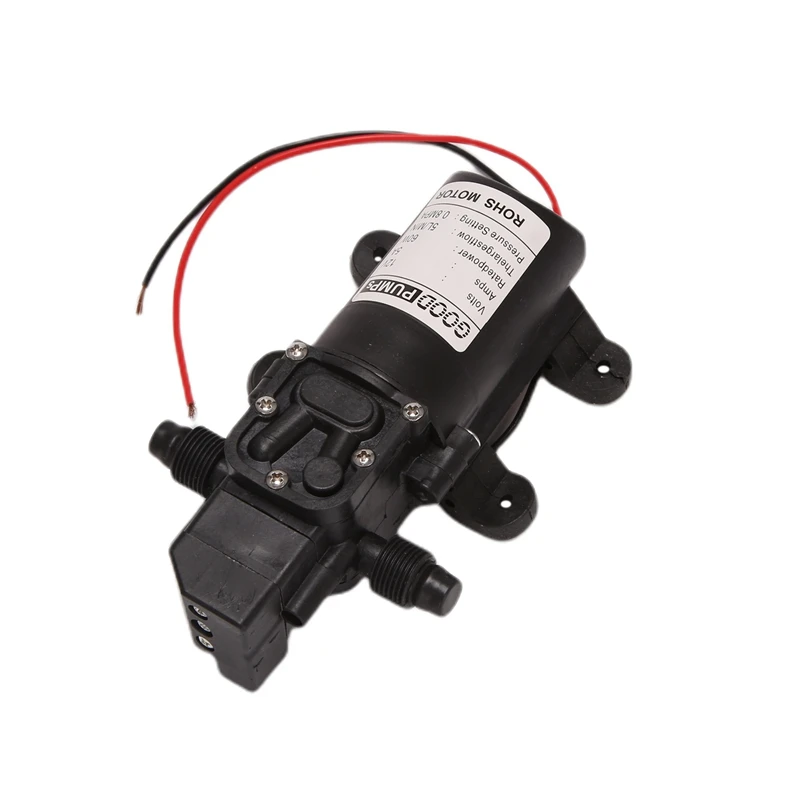 2X Black DC 12V 60W High-Pressure Mini Membrane Water Pump Automatic Shutdown 5L / Min