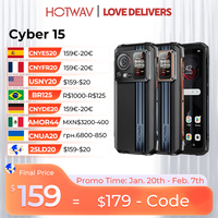 HOTWAV Cyber 15 Rugged Smartphone G99 Global Version 200MP 24(12+12)GB RAM + 256GB ROM 6.6'' FHD+ 2K 6280mAh Battery Cellphones