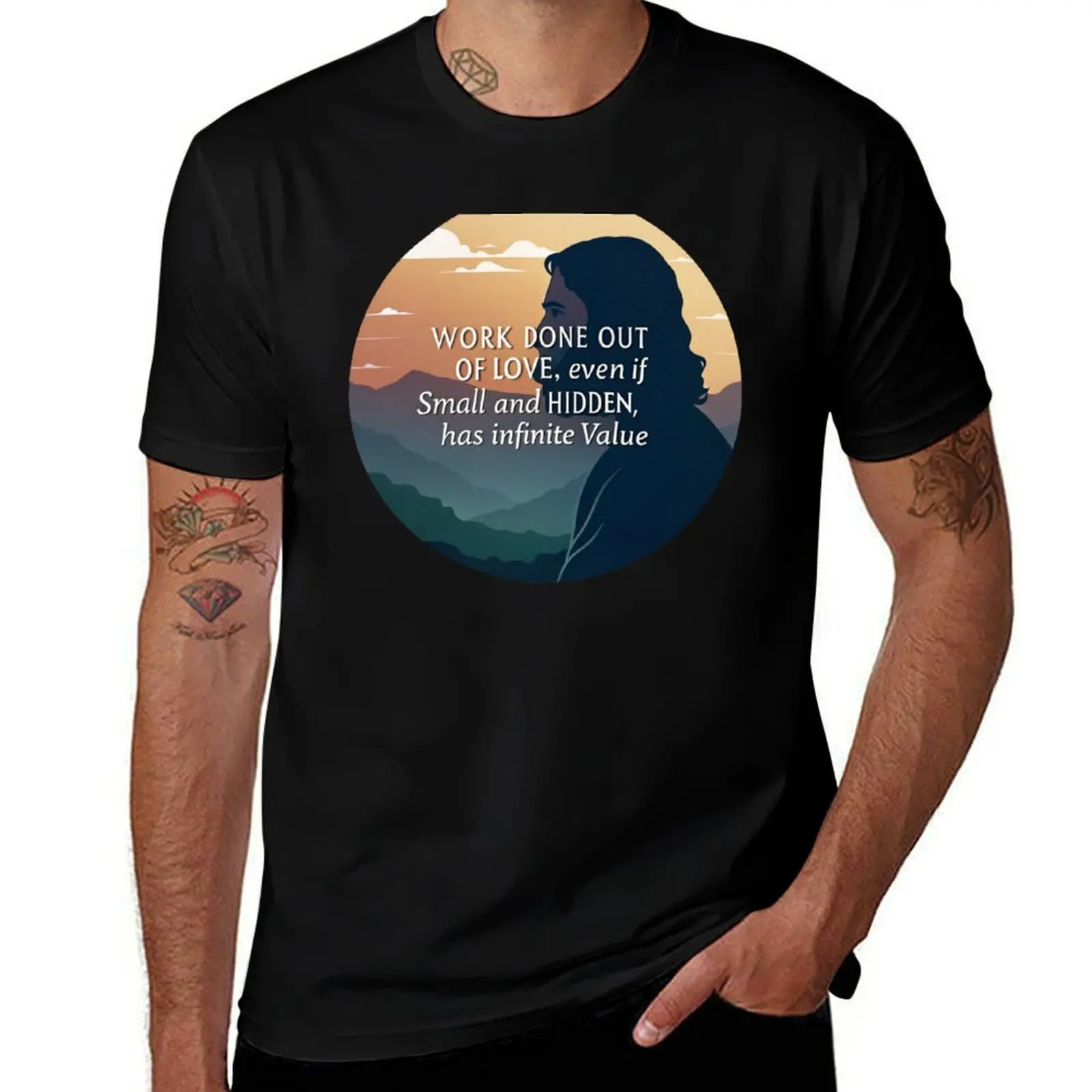 

I Saw That - Work, Love - Stay Positive Vibes - Jesus T-Shirt plain anime figures shirts graphic tees men graphic t shirts