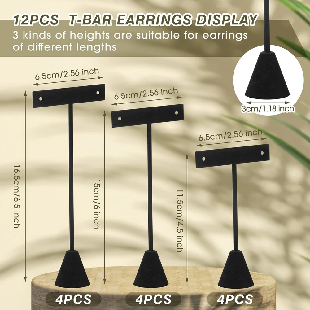 

New-Design 12 Pcs Earring Display Set Earring T Bar Display Earring Holders