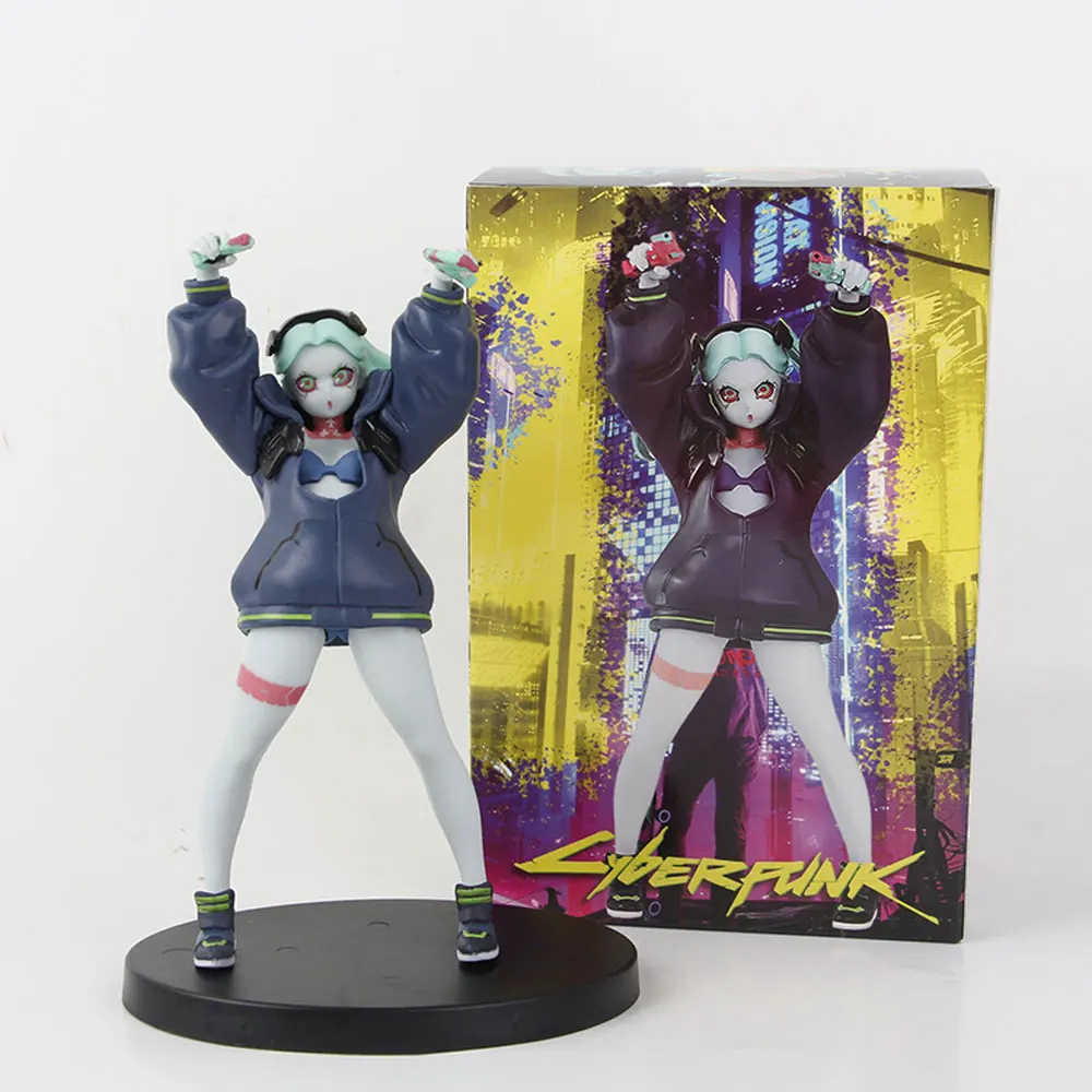 

16CM Anime Game Cyberpunk: Edgerunners Rebecca Figure Standing Pose With Hands Raised Anime Model Toy Gift Doll Collection PVC