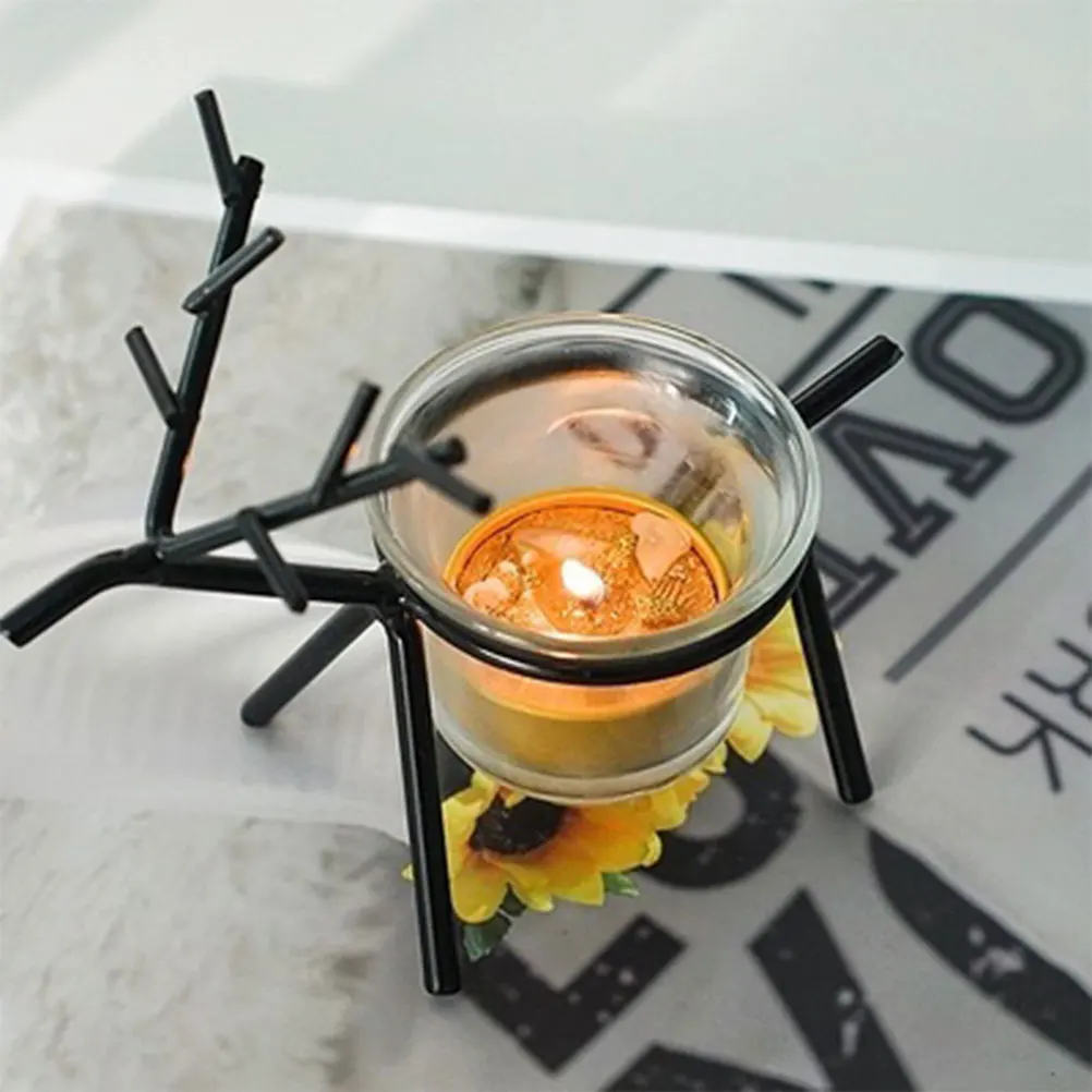 

2 pcs Reindeer Light Holder Iron Art C Christmas Table Decor Holiday C Christmas Table Light St St Home Accessories