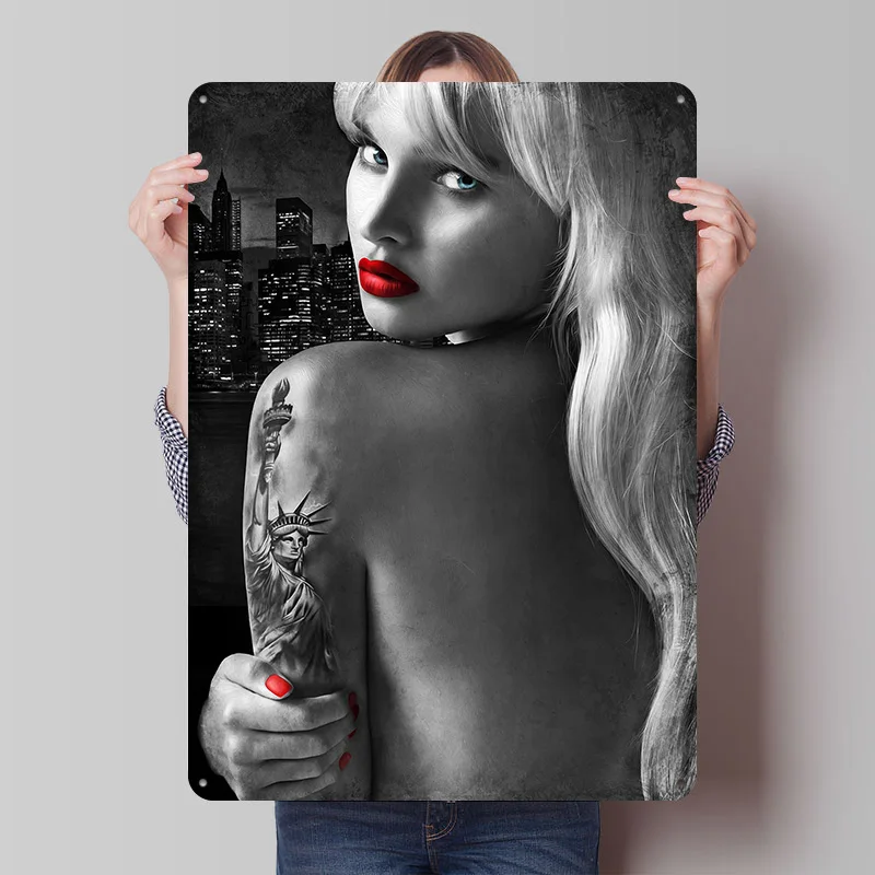 The New Yorker Poster Customized Vintage Metal Signs Wall Art Retro Tin Plaque for Bedroom Decoration Gaming Room Accessories