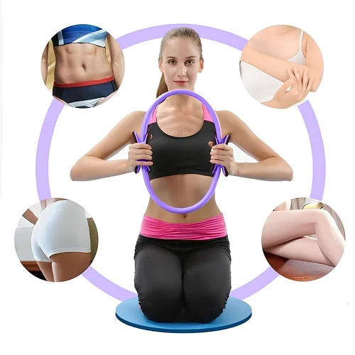 Imagen 2 del producto Conjunto básico de Pilates de 5 piezas, pelota para hacer ejercicio, cinturón elástico para dar forma a la espalda, entrenamiento muscular, equipo de Yoga y Fitness