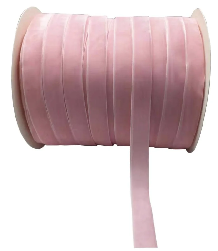 

10 Yards Pink Velvet Ribbon Spool