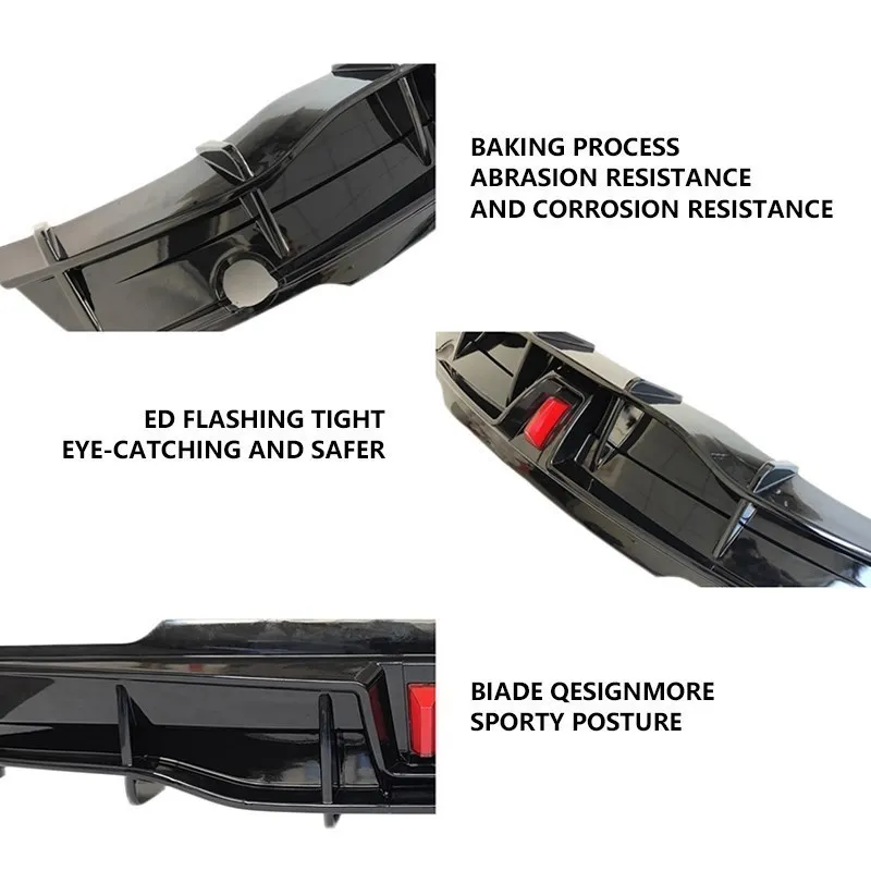 Labio de parachoques delantero Y trasero para Tesla Model Y 2021-2023, accesorios Modelo 3 2017-2023, Kit de cuerpo difusor de barbilla, alerón