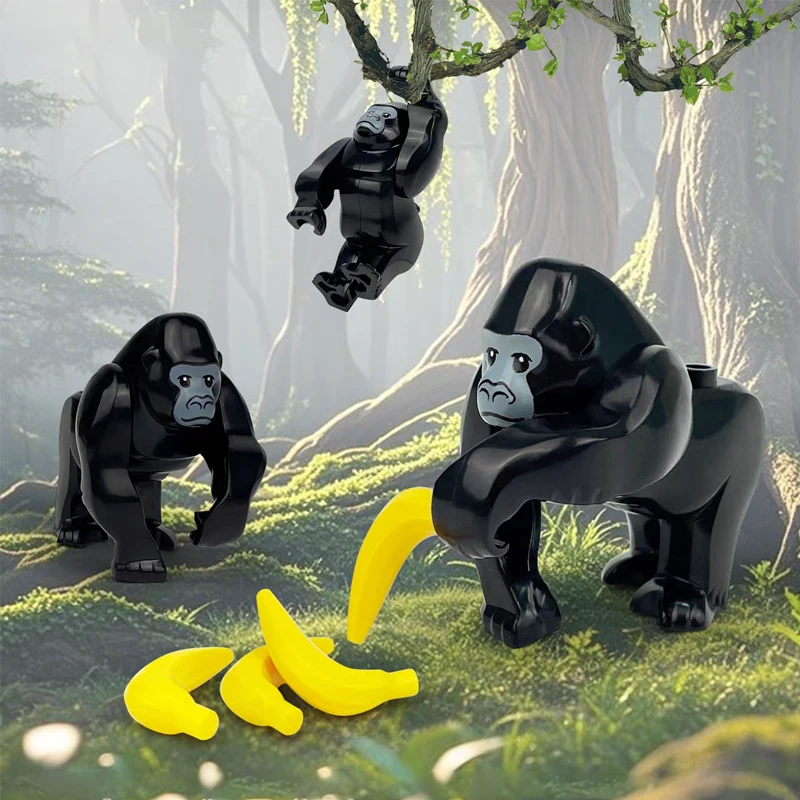 動物ビルディングブロック動物園オーシャンシリーズ象パンダワニキリンイルカヒョウオオカミ MOC 組み立てレンガ子供のおもちゃギフト