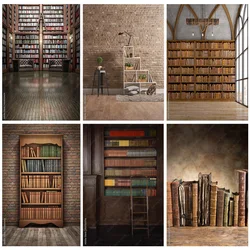 SHENGYONGBAO Thin Cloth Vintage Bookshelf Book Library Photography Backdrops Photo Background Photo Studio Props SJSB-04