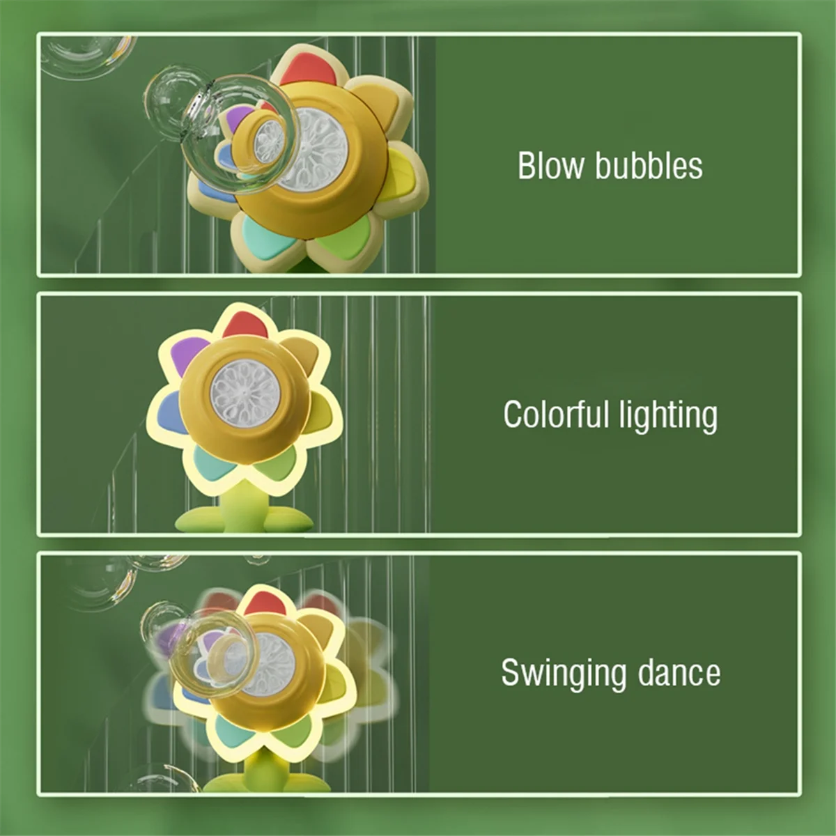 Sunflower Dancing Bubble Machine, Swing Electric Automatic Bubble Machine, Soap Blower, Party Toy Children'S Gift