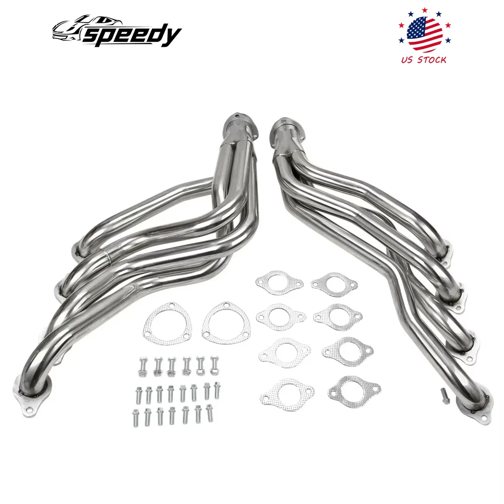 Collettori collettore di scarico per Big Block 1968-1972 Chevy Camaros Chevelles 396 427 454 Motore Argento