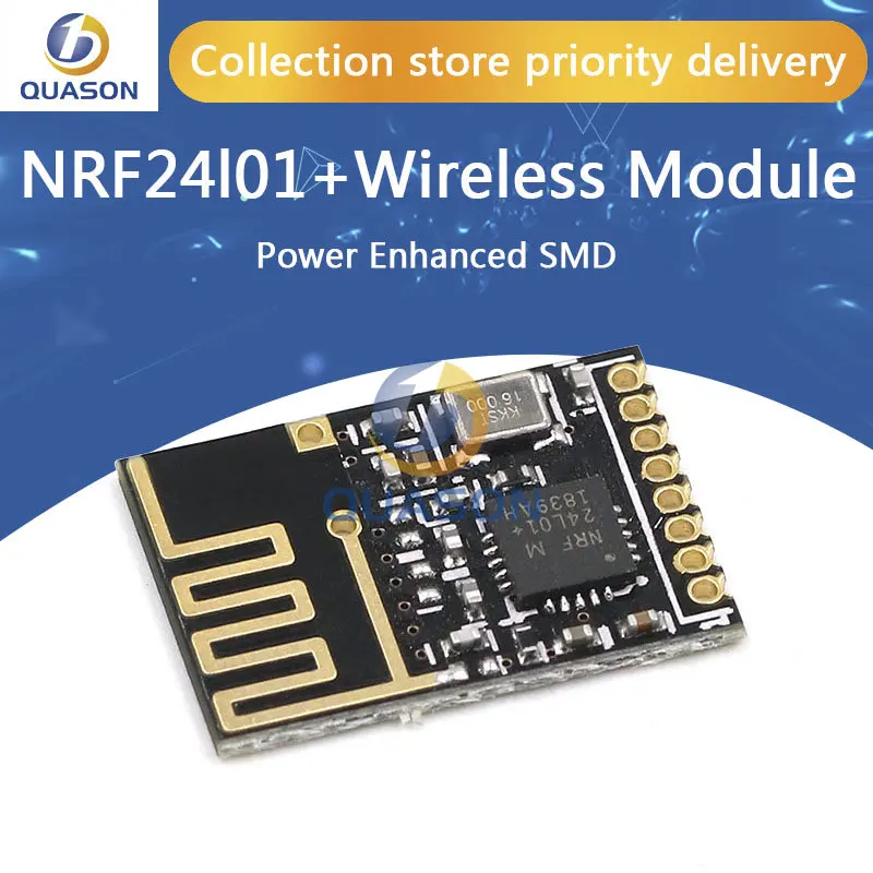 컴포넌트 키트 NRF24l01 + 2.4GHz 무선 모듈 미니 버전, 전원 강화 버전 SMD