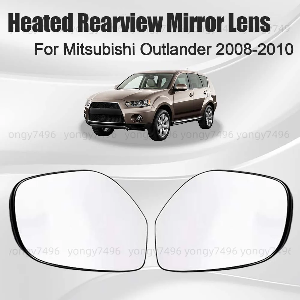 

Car Wide Angle Heated Rearview Mirror Lens For Mitsubishi Outlander 2008 2009 2010 Cars Accessories Mirrored Glass Replace