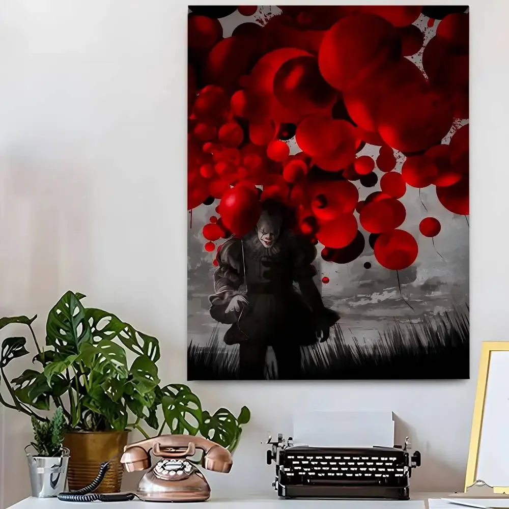 فيلم الرعب It P-Pennywise مهرج أنيمي الكرتون نسيج الهبي زهرة جدار السجاد النوم ديكور ديكور فني للمنزل