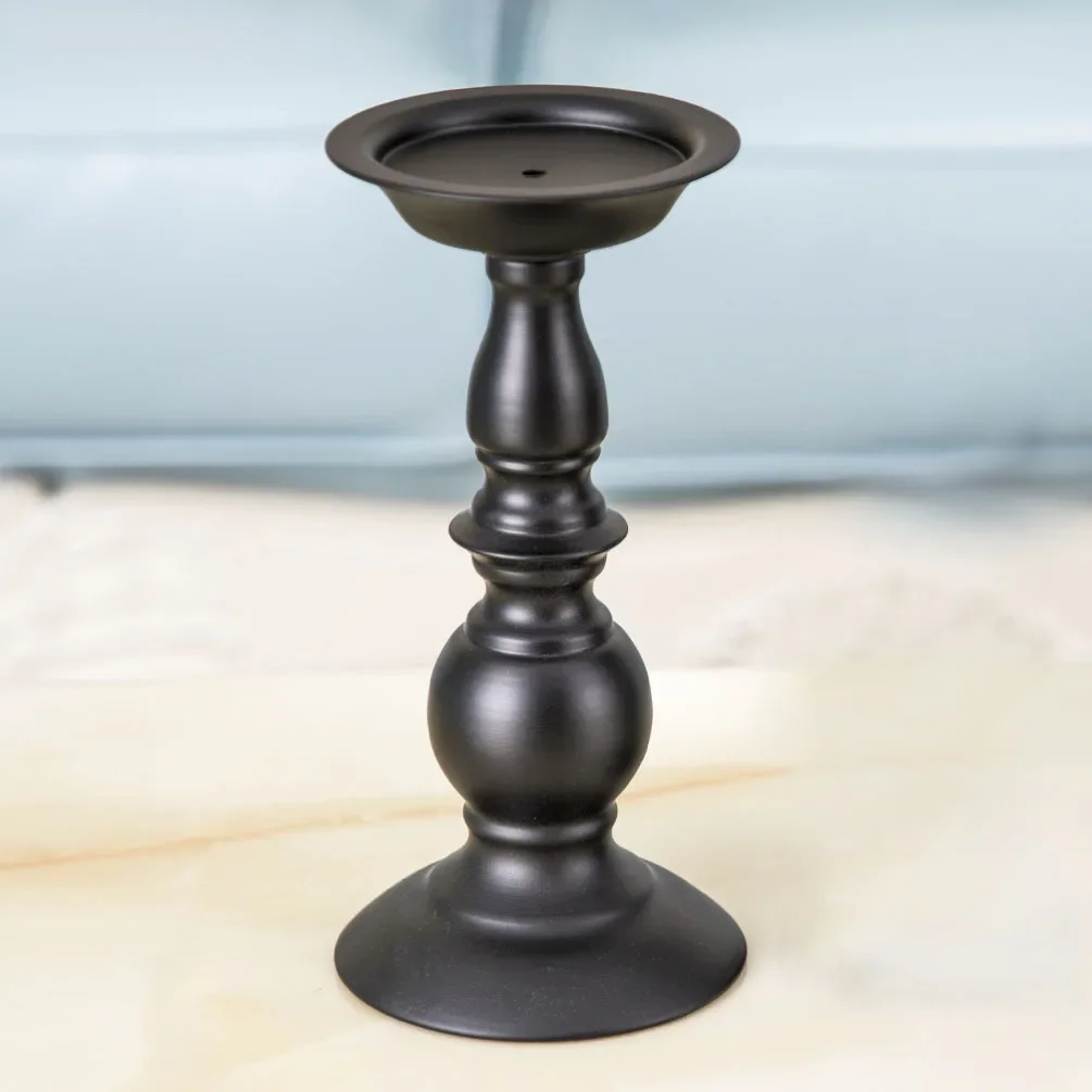 

z Modern Style Minimalist Home Dinner Decoration Round Bottom Three Color Metal Candle Holder