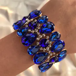 Womens Bracelet Sparkle Rhinestone Stretch Bangles