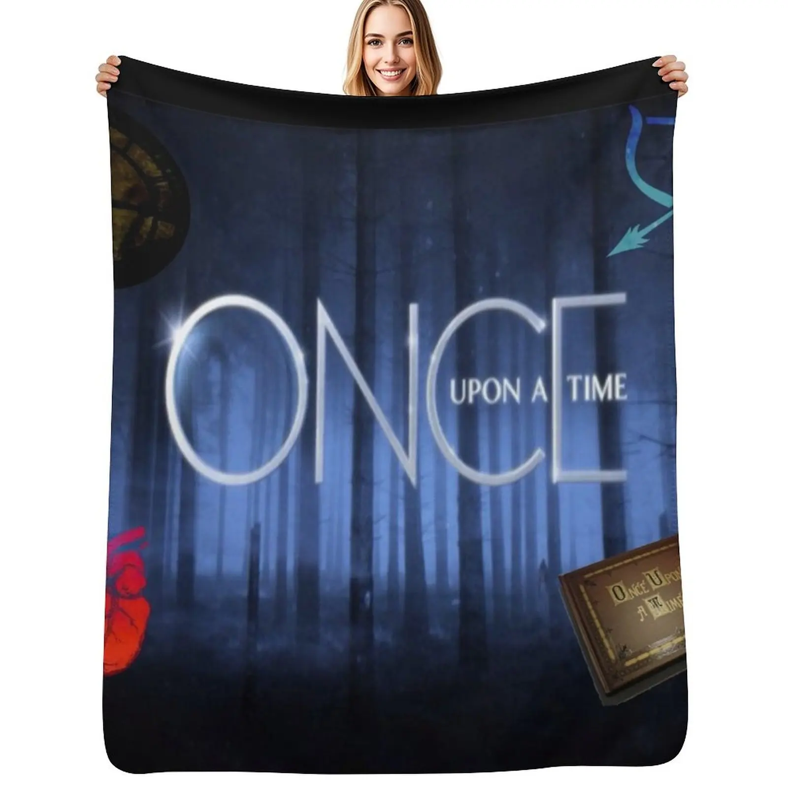 ONCE UPON A TIME Throw Blanket Flannel Fleece Soft Warm Throw Blanket