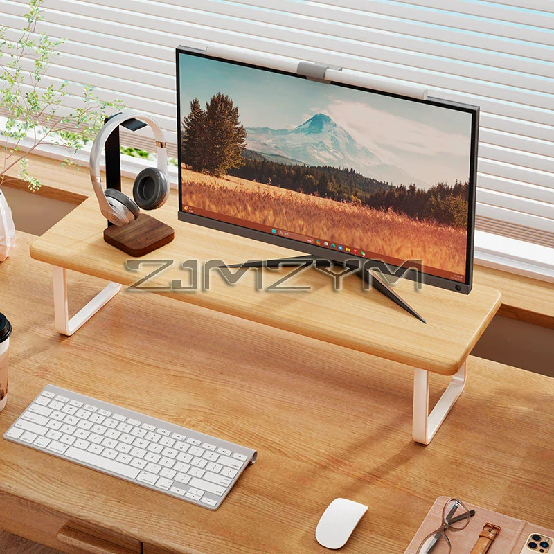 

Деревянная подъемная стойка для монитора, базовая платформа, приподнятая подставка для монитора, увеличивающий кронштейн для компьютера, офисная настольная стойка для хранения