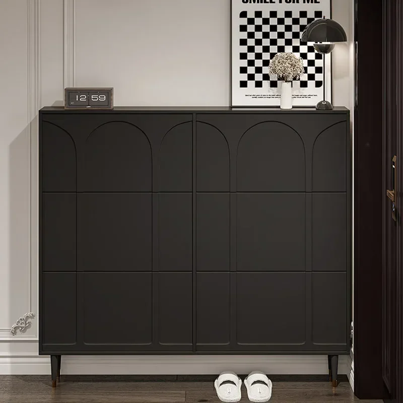 

-Minimalist Shoe Cabinet Entrance Hall Wood Modern Indoor Nordic Space Saving Shoe Organizer Narrow Living Room Hallway Furnitur