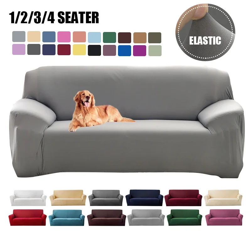 

Elastic Plain Solid Sofa Stretch Tight Wrap All-inclusive Sofa Cover for Living Room funda sofa Couch Cover ArmChair r couch