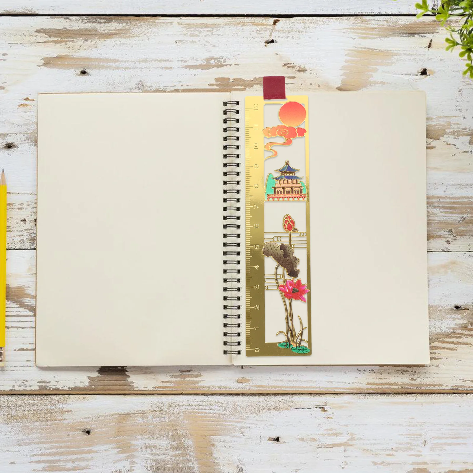 Metal Bookmark Ruler Exquisite Brass Design Multi-Functional Studying Drawing Gift Creative Chic Book Accessories