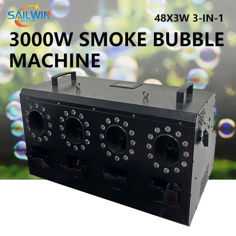 3000W Stage Smoke Bubble Machine LED Performance Special Effect Machine Wedding Atmosphere Bar Party Large-Scale DJ Events