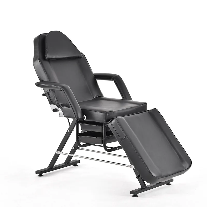 

Portable Folding Massage Bed Multifunctional Face Body Spa Care Bed Adjustable Angle Height Leather Material Massage Bed