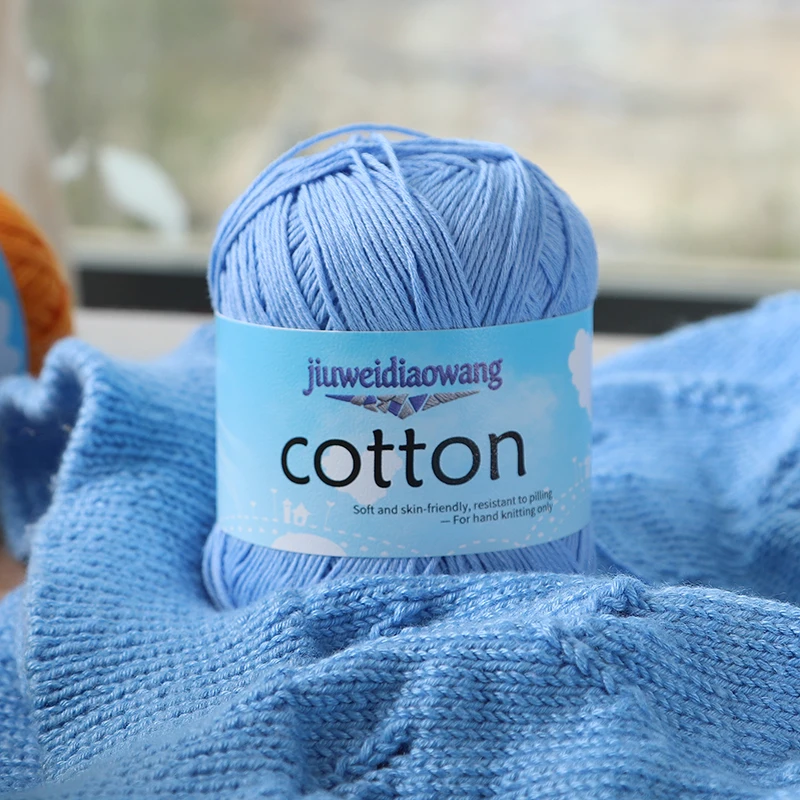 Mittelfeines Reines Baumwollgarn, Komfortables Strickgarn, Hochwertige Qualität, Geeignet für Alle Jahreszeiten, Reine Baumwolle Einfarbig, Geeignet für Stricken von Pullovern, Mänteln, Kissen, Decken und Verschiedenen Anderen Handarbeiten – Detail 3