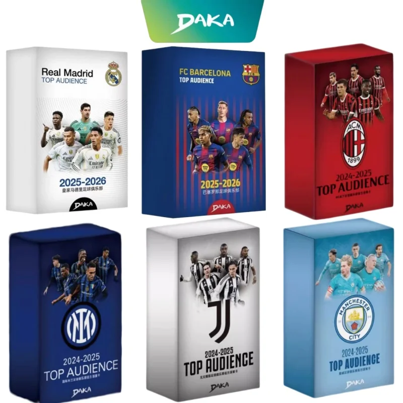 Hot Sale Top Audience DAKA Soccer Star Cards Top Audience Barcelona Real Madrid CF Sealed Signed Limited Edition Cards