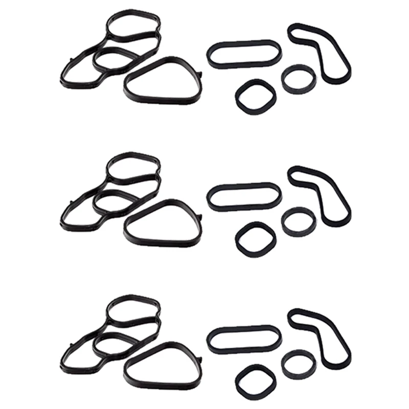 18X Oil Cooler Gasket Seal With Filter Housing Gasket Set Fit For Mini Cooper 07-16 11427557009 11427557010