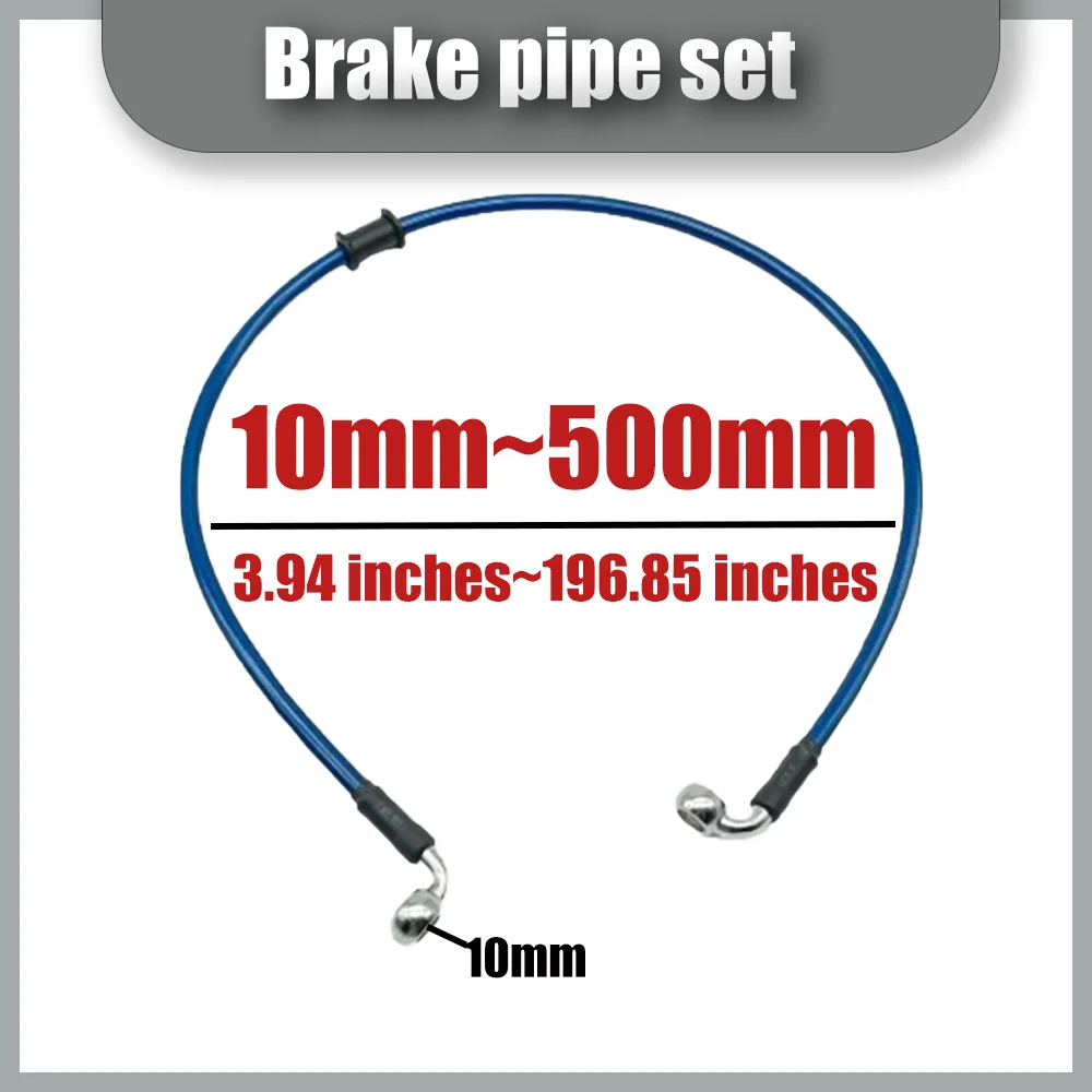 Motorcycle Braided Steel Hydraulic Brake Clutch Oil Hose Brake Line for Bikes Motocross Street 10mm Banjo 0°-28° 100mm~5000mm