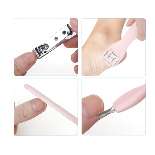 Imagen 2 del producto Herramienta de reparación de pies, juego de 8 Uds., lima de pie de acero inoxidable, profesional para eliminar la piel muerta y los callos, belleza para el cuidado de los pies