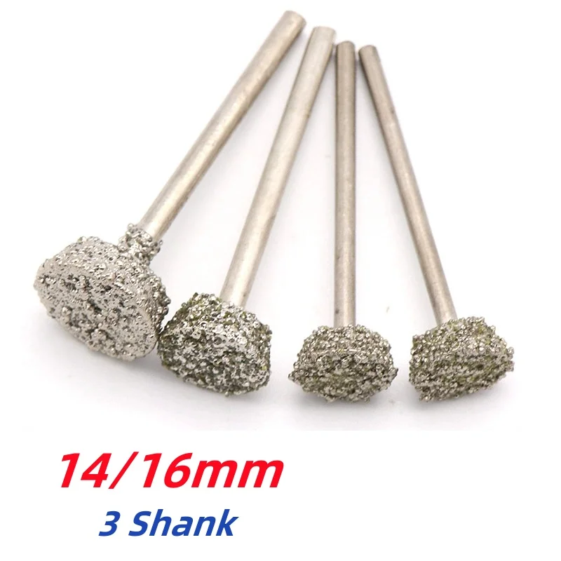 3mm Shank Coarse Grade Rough Grit Abrasive Bits Peeling E Needle Flat End Dremel Rotary Tools