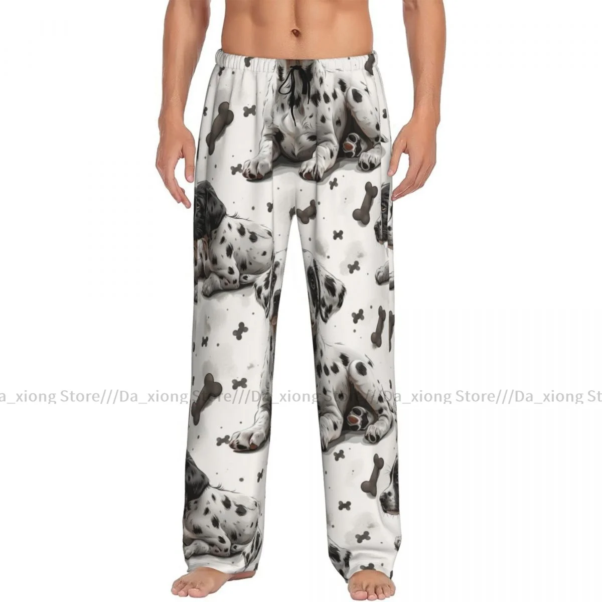 Pantalon de pyjama pour chiot daltravaillait en pour homme, bas de sommeil masculin, FJM Lounge