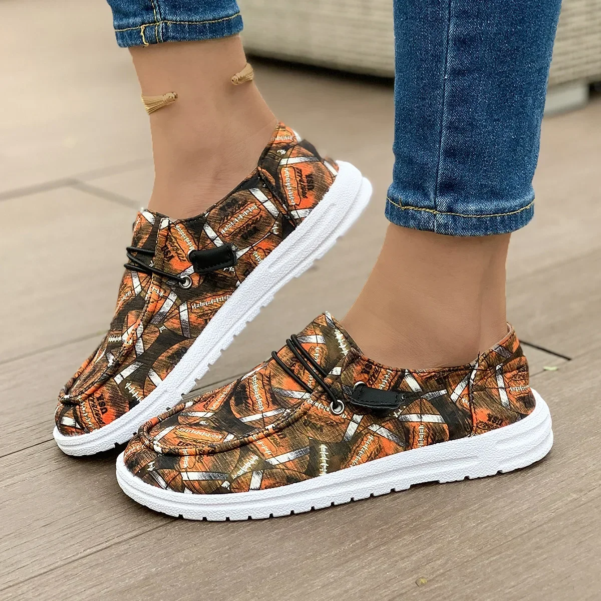 Chaussures plates confortables et décontractées pour femmes, bouche peu profonde, document solide, Halloween, grande taille, mode printemps et automne, nouveau
